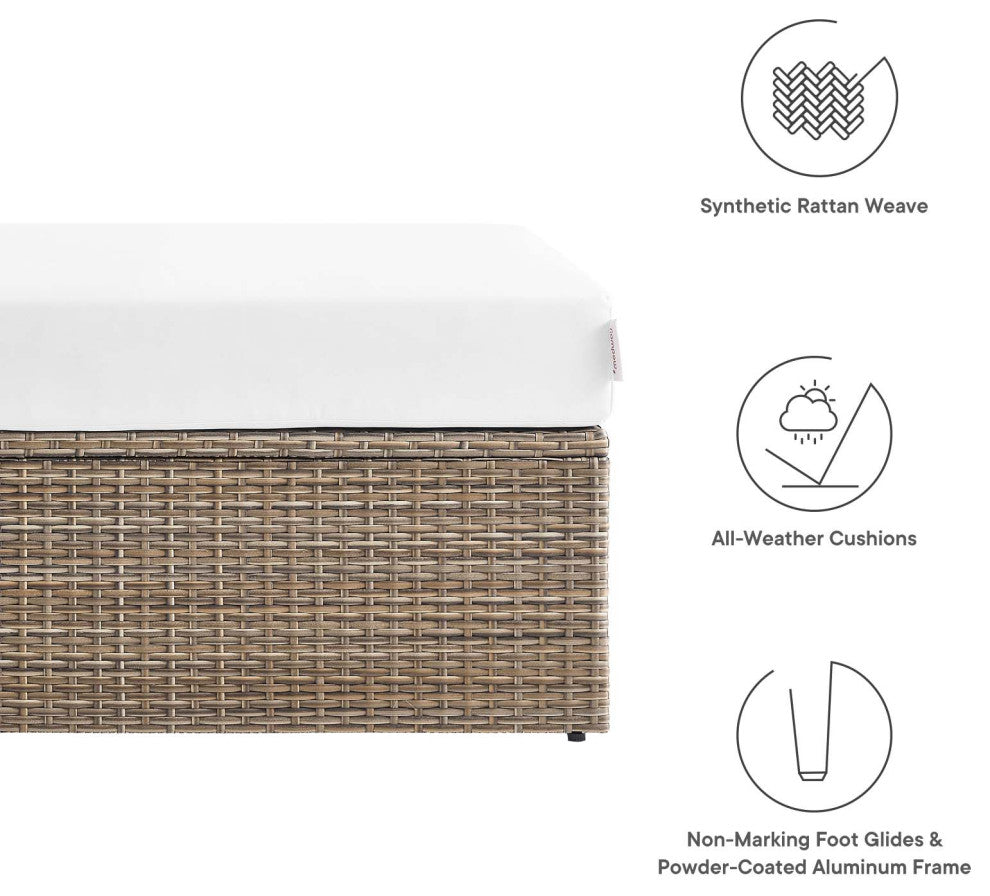 MODWAY Convene Outdoor Patio Outdoor Patio Rectangle Ottoman