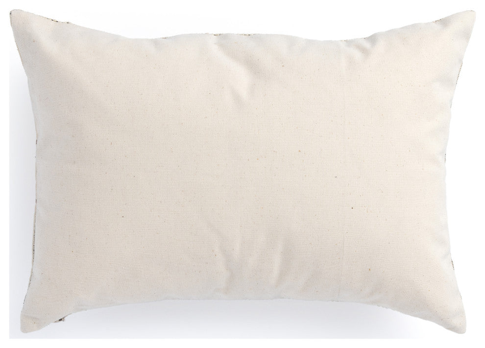 Handwoven Merido Pillow, Beige, 14"x20"
