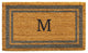 Periwinkle Border 24"x36" Monogram Doormat, Letter M