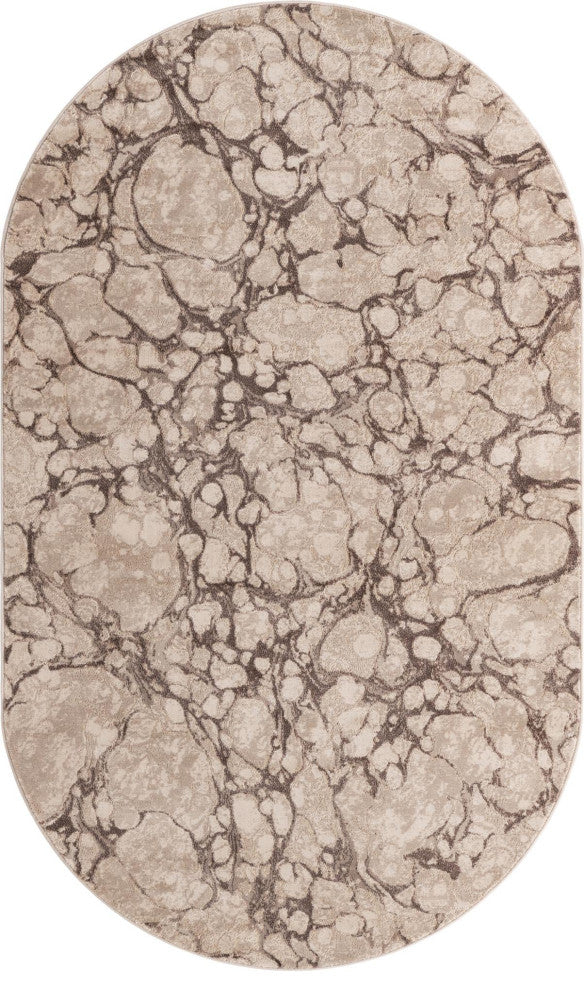 Unique Loom Oasis Breeze Area Rug, Brown, 5' 0 X 8' 0 Oval