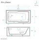 Voltaire 60" x 32" Left-Hand Drain Alcove Bathtub with Apron in Matte Grey