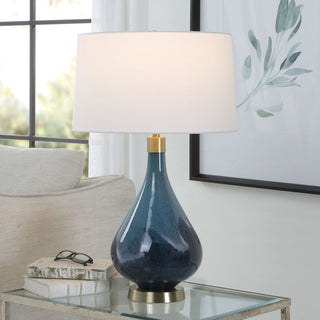 Uttermost 30098 Riviera 28" Tall Vase Table Lamp - Blue