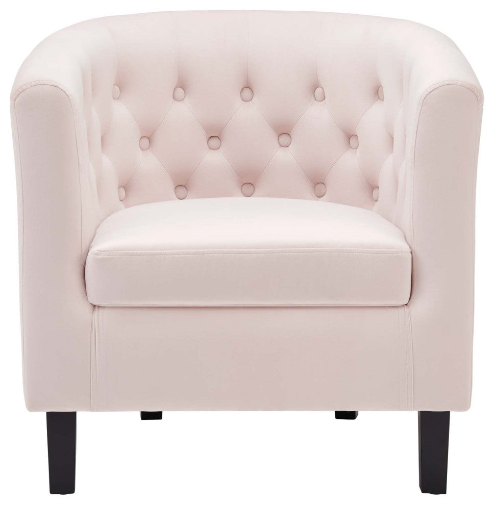 Armchair Accent Chair, Velvet, Pink, Modern, Living Lounge Hotel Hospitality