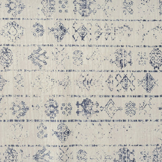 Ayla Blue/Gray Transitional Tribal Waterproof Area Rug, 2' X 5'