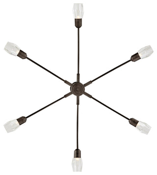 Fredrick Ramond Atera Large Single Tier Chandelier, Black Oxide