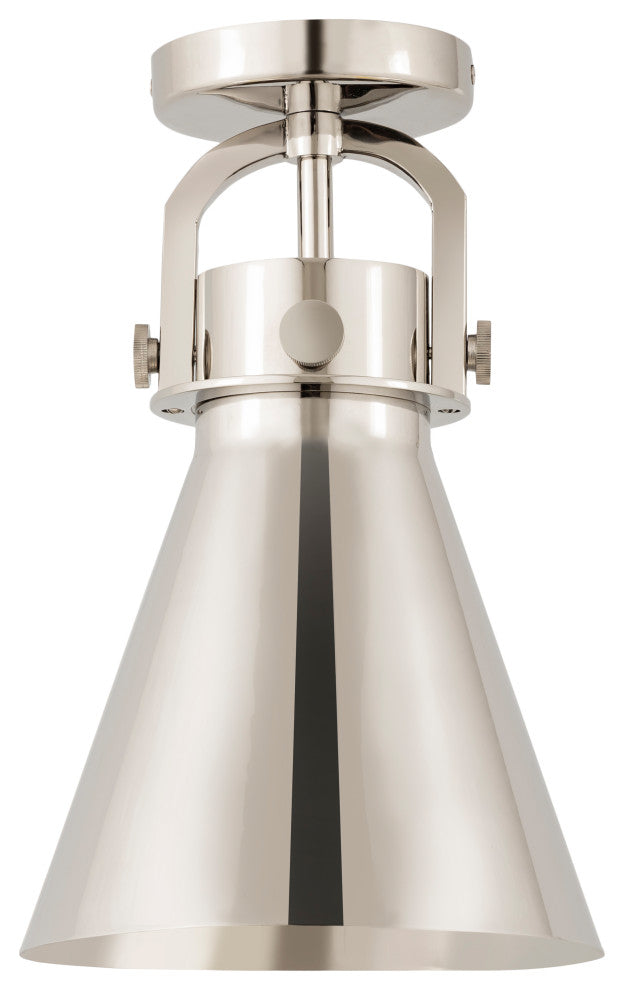 Innovations Newton Cone 1 8" Flush Mount Polished Nickel