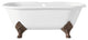 Cheviot Products Carlton Cast Iron Bathtub With Faucet Holes, Antique Bronze