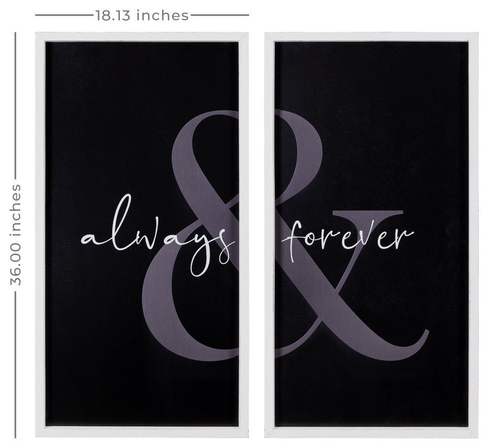 Two Piece Always and Forever Wall Art