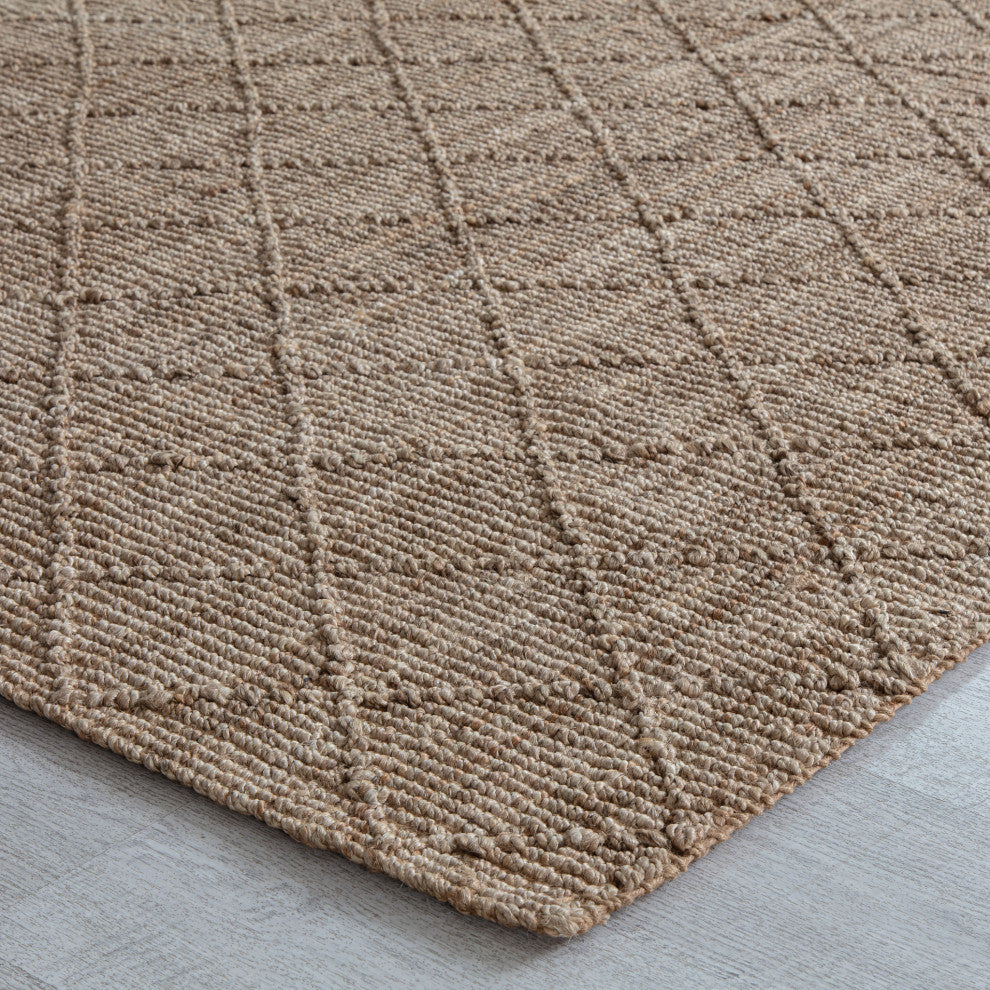 5' x 8' Bronceado Natural Geo Highlow Area Rug