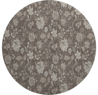 Premium Machine Washable Mayfield AMF680 Chocolate 8' x 8' Round Rug