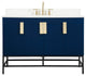 VF48848MBL-BS 48" Single Bathroom Vanity, Blue With Backsplash