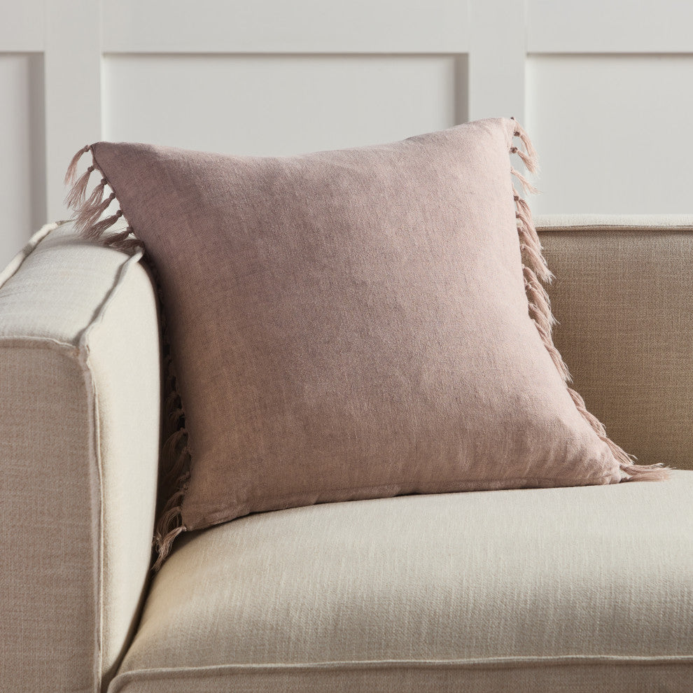 Jaipur Living Majere Solid Blush Poly Fill Pillow 20" Square