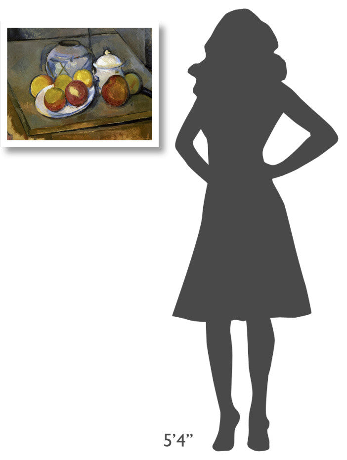"Flawed Vase, Sugar Bowl and Apples" Paper Print by Paul Cezanne, 24"x19"