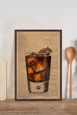 "Rum & Coke" Framed Painting Print, 24"x36"