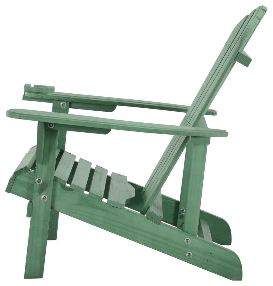 Earth Collection Adirondack Chair With phone and cup holder, Sea Green, Two Adir
