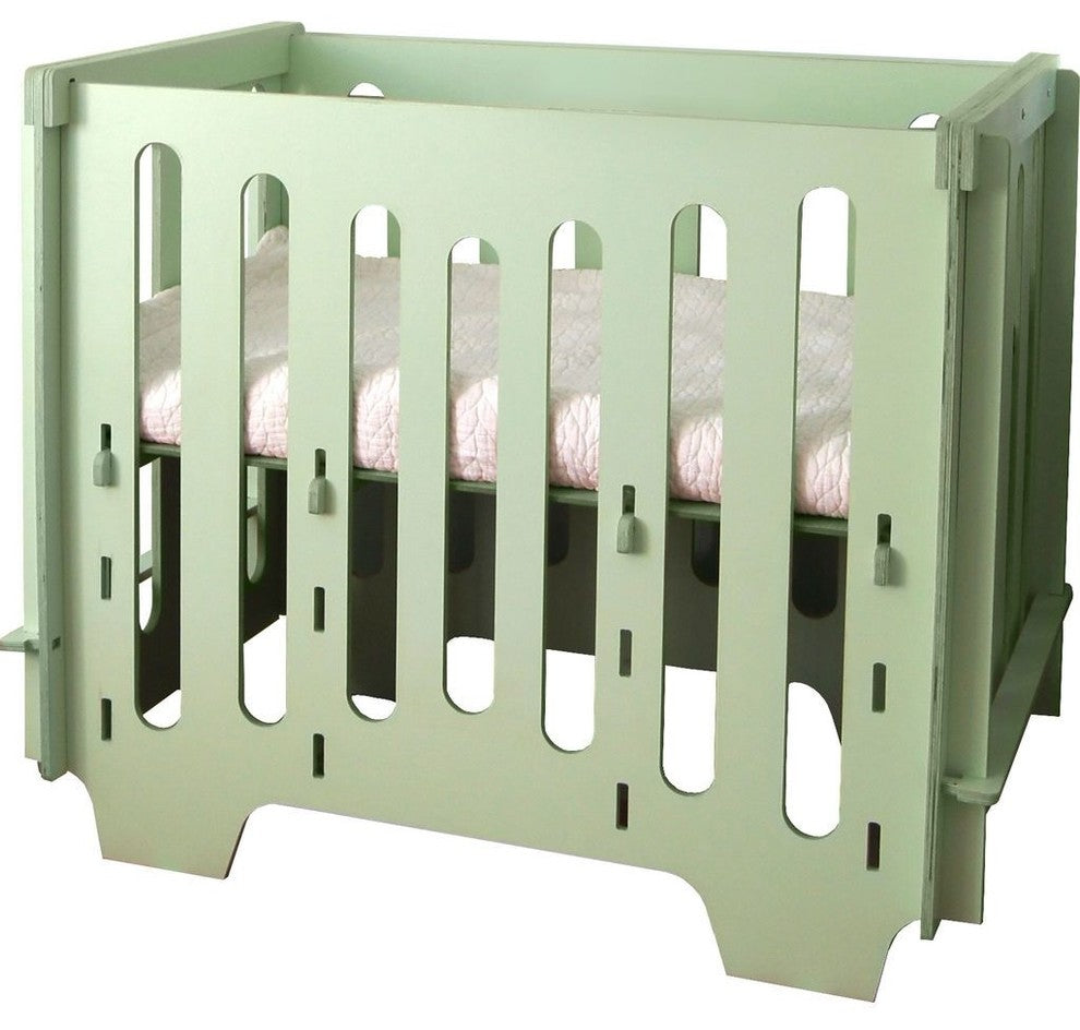 noninoni kids The Noni Mini Crib + Mattress, Natural