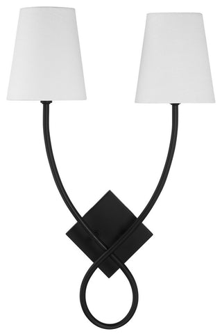 Barclay 2-Light Wall Sconce, Matte Black
