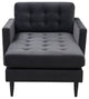 Safavieh Couture Curtis Tufted Chaise, Dark Grey, Dark Grey