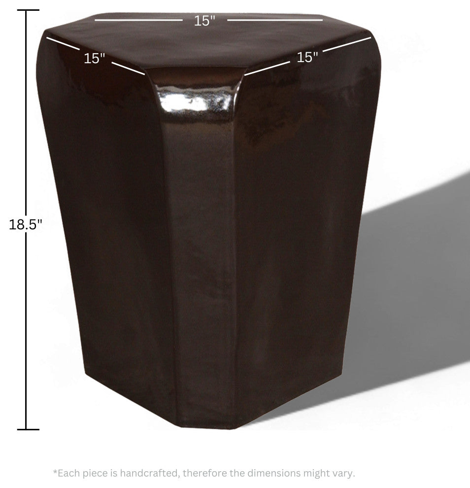 Black Triangle Garden Stool