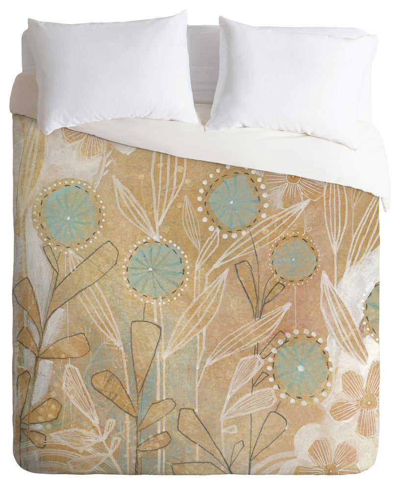 Deny Designs Cori Dantini Blue Floral Duvet Cover - Lightweight