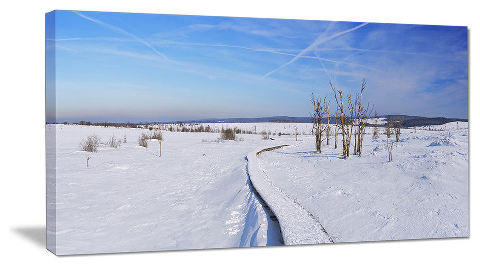 Hautes Fagnes in Belgium Panorama, Oversized Seashore Canvas Art Print, 60"x28"
