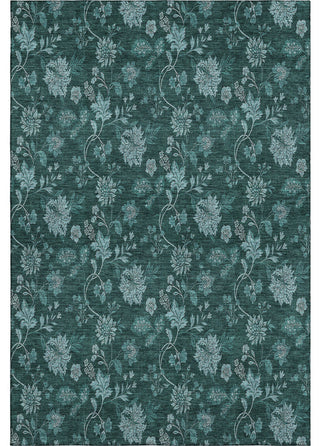 Premium Machine Washable Mayfield AMF680 Teal 3' x 5' Rug
