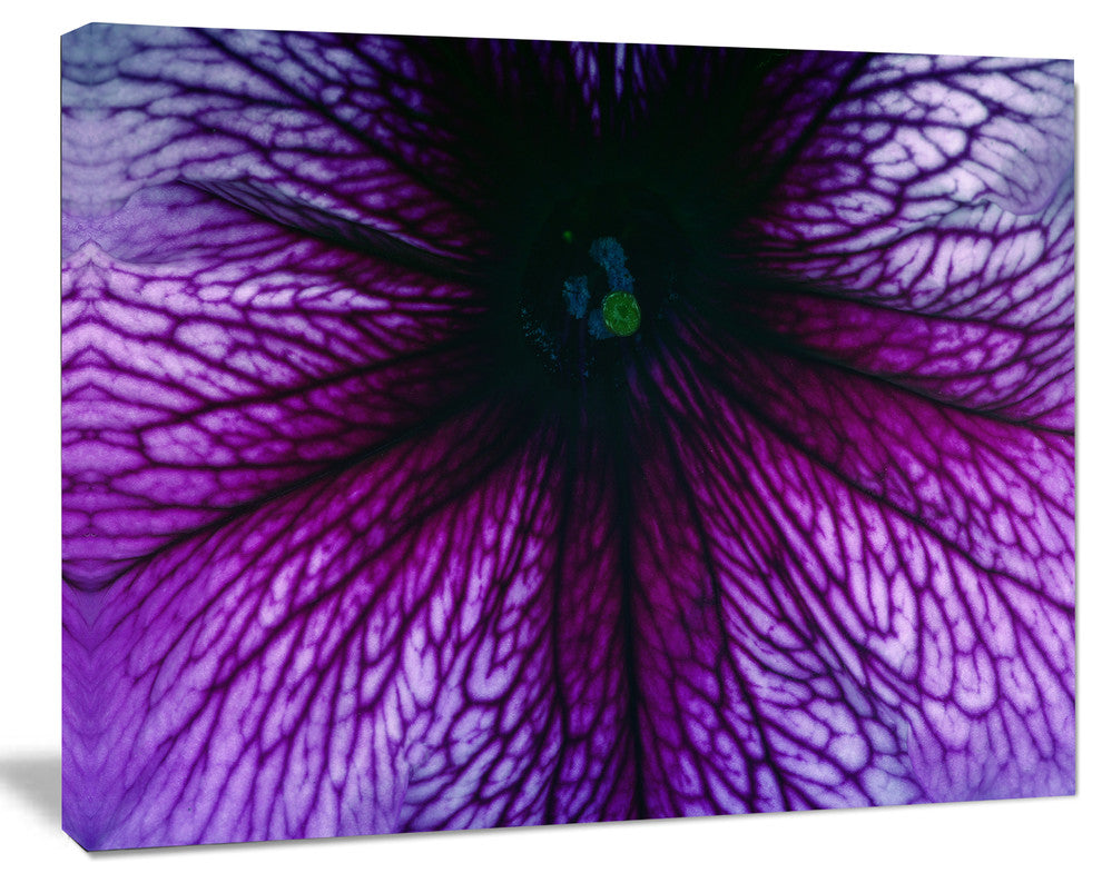 Abstract Purple Floral Design, Floral Canvas Art Print, 20"x12"