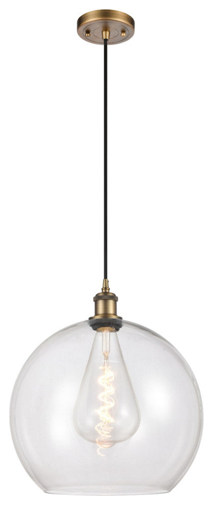 Innovations 516-1P-BB-G122-14 1-Light Pendant, Brushed Brass