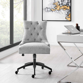 Regent Tufted Fabric Office Chair Black Light Gray -4572