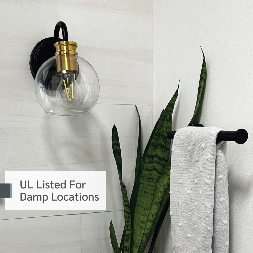 1-Light Vanity Sconce Lighting for On the Wall and Over the Mirror