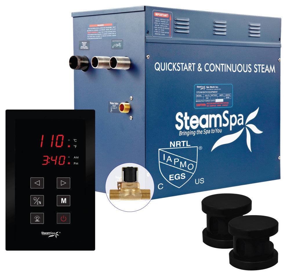 SteamSpa Oasis 12 KW QuickStart Acu-Steam Bath Generator Package