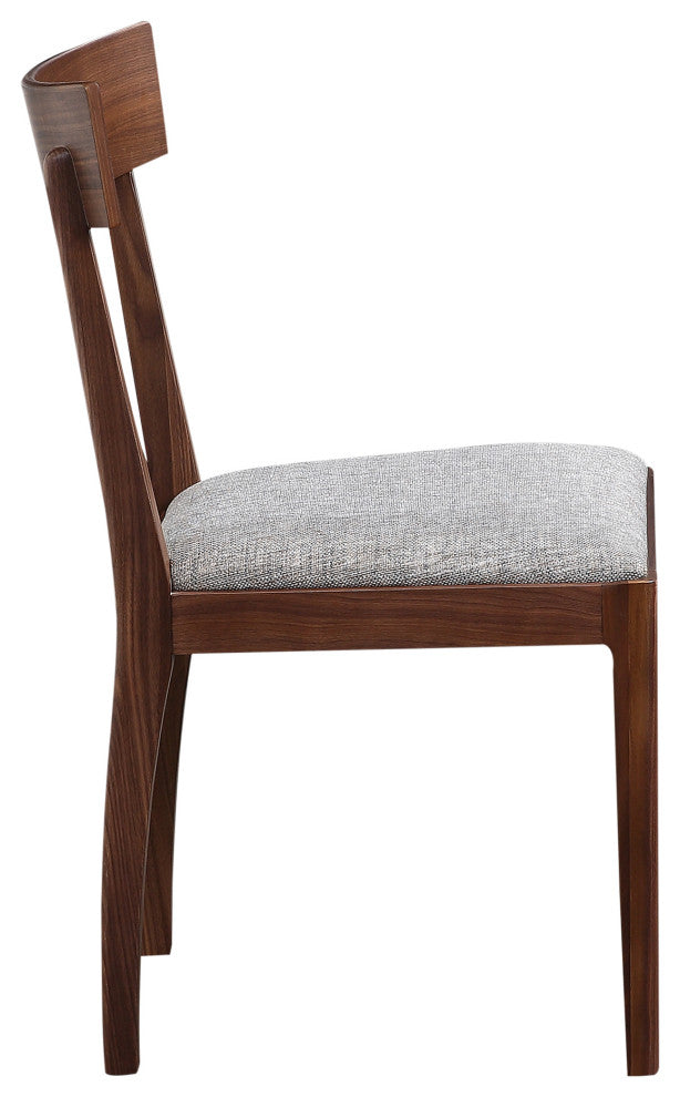 Scandinavian Leone Dining Chair Walnut M2 - Brown