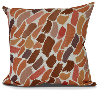 Wenstry, Geometric Print Pillow, Orange, 16" x 16"