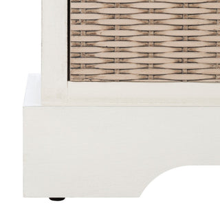 Safavieh Landers 2 Drawer Cushion Bench, Distressed White