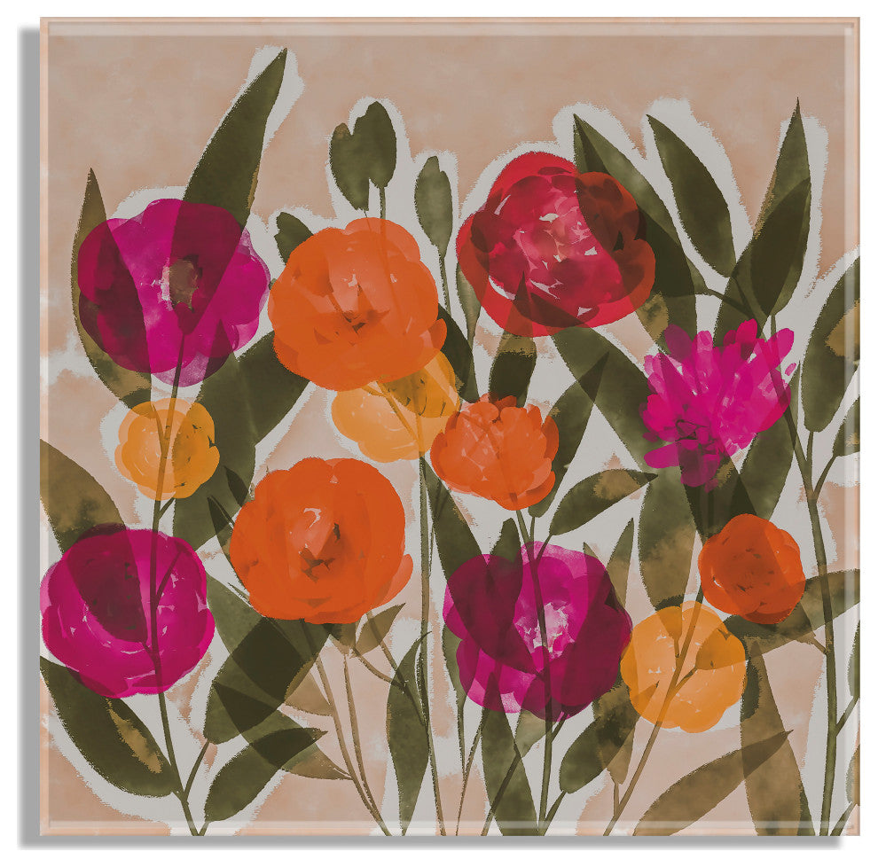 Spring Bouquet Floating Acrylic Art by Amy Lighthall, Assorted 23x23
