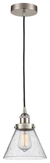 INNOVATIONS LIGHTING 616-1PH-SN-G44-LED Large Cone 1 Light 10 inch Mini Pendant