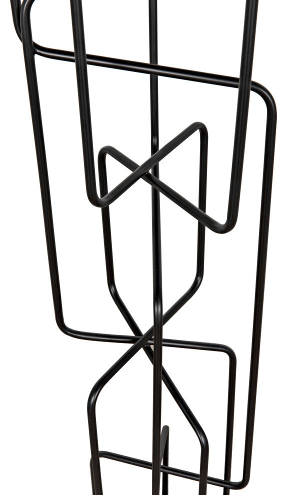 Moriarty Floor Lamp, Black Metal