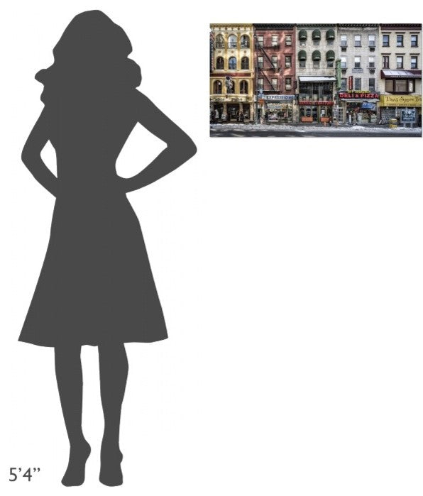 "A Cold Day In Ny" Stretched Canvas Giclee by Peter Pfeiffer, 30x16"