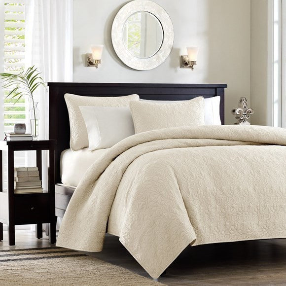 Madison Park Quilted Coverlet Mini Set, Full/Queen