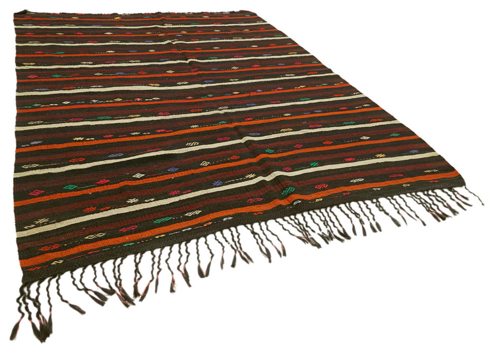Rug N Carpet - Handmade Turkish 7' 9'' x 10' 6'' Vintage Goat Hair Kilim Rug