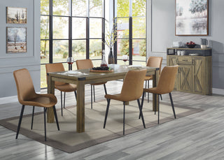 ACME Abiram Dining Table, Rustic Oak