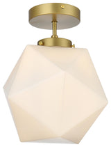 Elegant Lighting LD2347 Lawrence 10"W Semi-flush Ceiling Fixture - Satin Gold