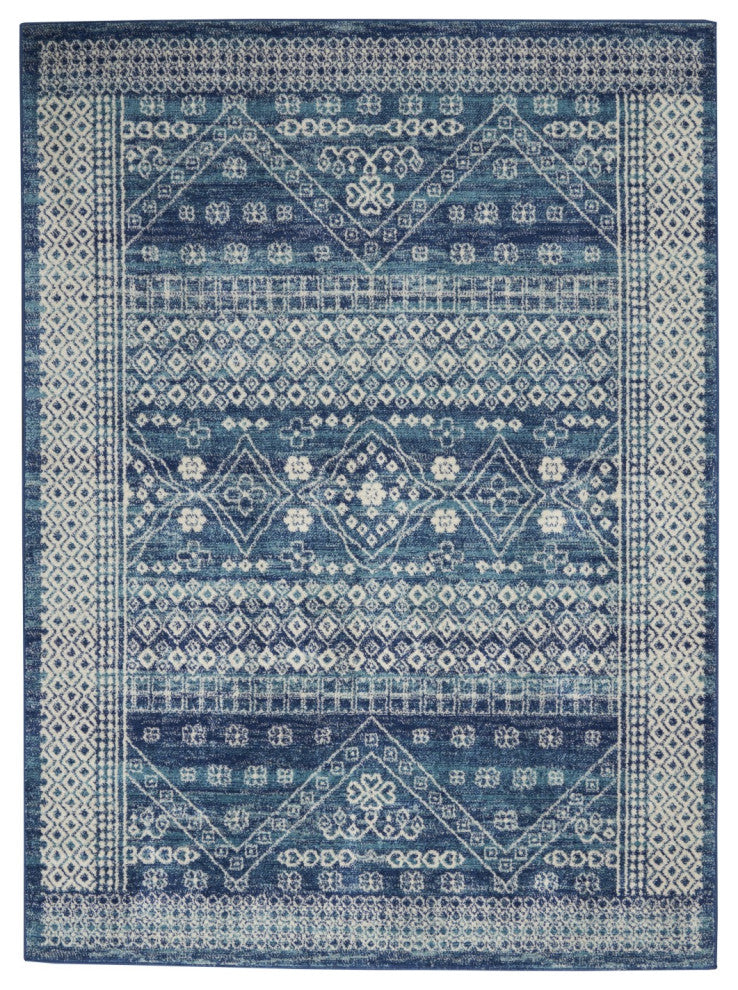 5'' X 7'' Navy Blue Power Loom Area Rug