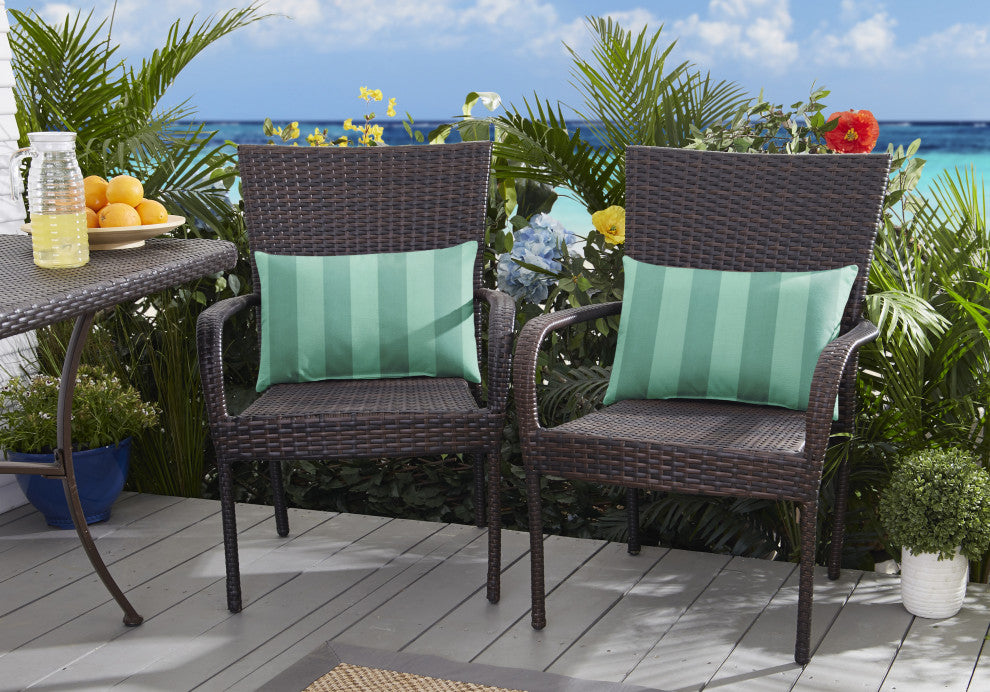 Sorra Home Preview Lagoon Knife Edge Pillow, Set of 2, 18"x12"x6"