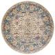 Anastasia Area Rug by Loloi, Sand and Light Blue, 5'3"x5'3" Round
