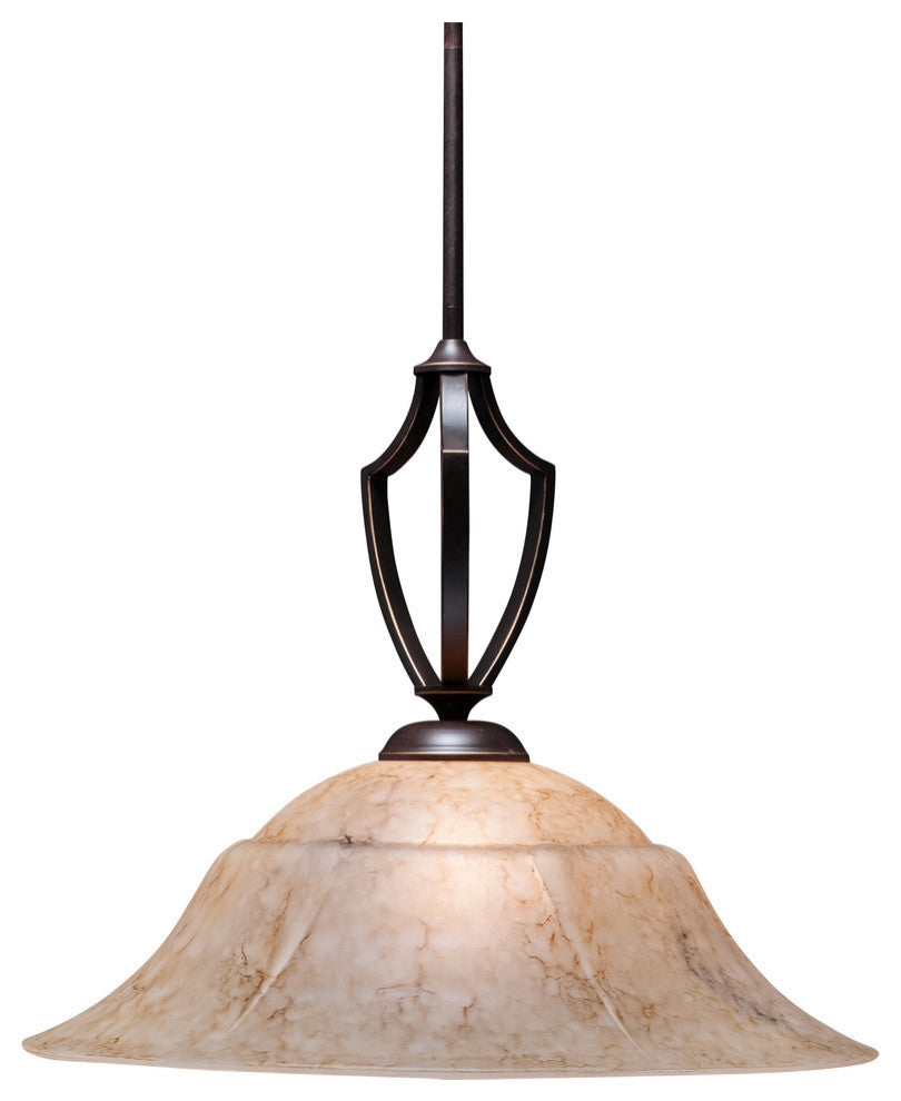 Zilo Pendant, Dark Granite, 20" Italian Marble Glass