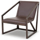 HomeRoots 29" Brown Eco Leather Lounge Chair