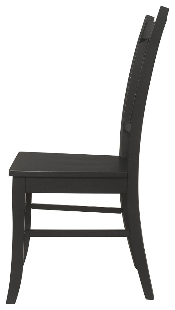 Marbrisa Wood Dining Side Chair Matte Black, Set of 2