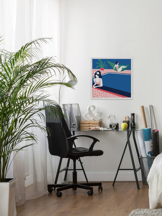 "Candid" Framed Painting Print, 18"x18"
