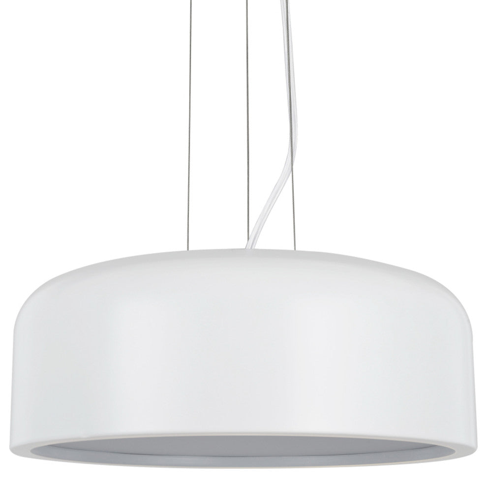 61066-2 Adjustable LED 1-Light Hanging Mini Pendant Ceiling Light, White